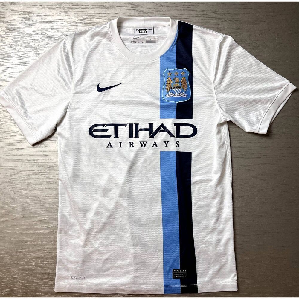 Men's 2013/14 Nike Manchester City Third Kit Soccer Jersey Size Small New